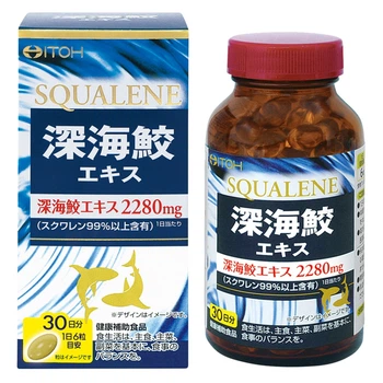 Сквален ITOH Морський преміум сквален глибоководної акули Deep Sea Shark's Extract Squalene 180 капсул (4987645488805)