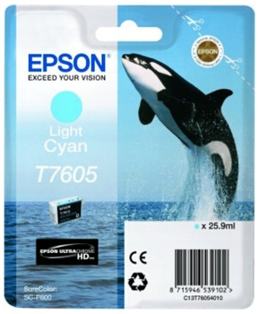 Tusze do drukarek Epson T7605, Light Cyan 26 ml (8715946539102)