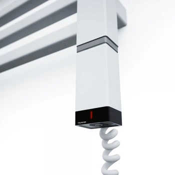 Тен для полотенцесушителя Terma ONE P 30x40 с регулятором, 300 Вт, цвет White mat (кабель в розетку)