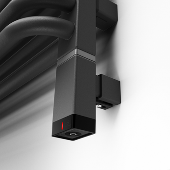 Тен для полотенцесушителя Terma ONE P 30x40 с регулятором, 400 Вт, цвет Black mat (скрытый монтаж кабеля)