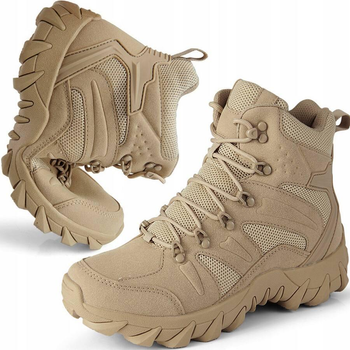 Военно-тактические водонепроницаемые кожаные ботинки COYOT с согревающей стелькой USB размер 45