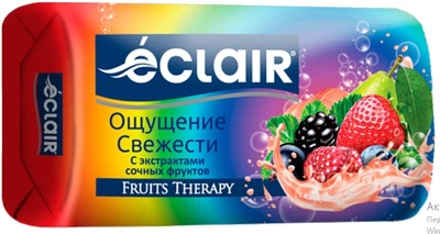 Мыло туалетное "Ощущение свежести с экстрактами сочных фруктов" - Eclair Fruits Therapy 90g (1259903-144807)
