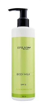 Молочко после депиляции SPF15 с пантенолом "Aloe&Green Tea" - Epilax Silk Touch Body Milk 250ml (1049787-1395848-2)