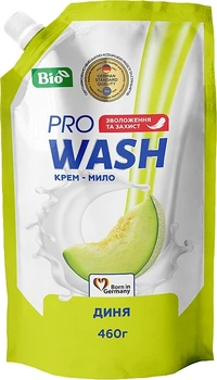 Рідке крем-мило з ароматом дині - Pro Wash (дой-пак) 460g (1182540-133903)