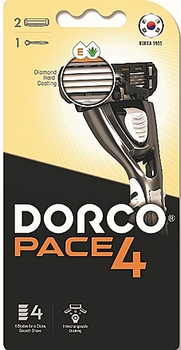 Верстат для гоління з 4 лезами + 2 касети - Dorco PACE 4 2шт (1264874-145804)