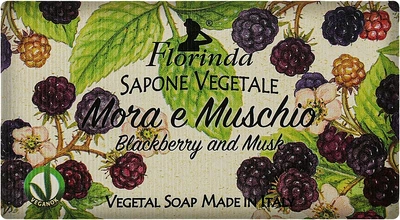 Мыло натуральное "Ежевика и мускус" - Florinda Blackberry And Musk Natural Soap 100g (375261-125195)