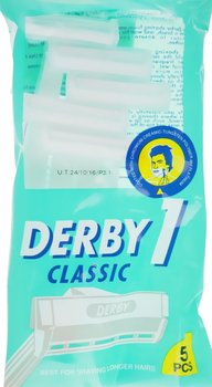 Одноразовий верстат для гоління, 5 шт. - Derby Classic 5шт (789732-82635)