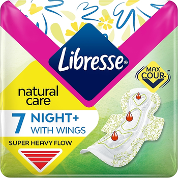 Гігієнічні прокладки, 7шт - Libresse Natural Care Maxi 7шт (792873-142261)