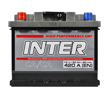 Автомобильный аккумулятор INTER high performance (L1) 50Ah 420A L+