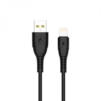 Кабель SkyDolphin S08L USB - Lightning (M/M), 1 м, Чорний (USB-000561)