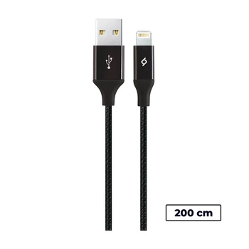 Кабель Ttec USB - Lightning (M/M), AlumiCable, 2 м, Чорний (2DK19S)
