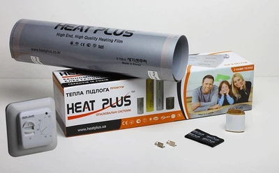 Комплект Теплого пола Heat Plus Premium 2м2 + Терморегулятор Heat Plus BHT-306