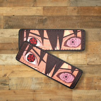 Шеврон Naruto Eyes (Очі Наруто) Саске, 9х3, на липучці (велкро), патч друкований