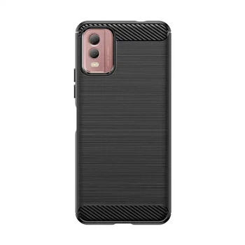 Чохол Lenuo Carbon Fiber для Nokia C32 Black