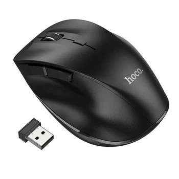 Манипулятор мышь HOCO GM24 Mystic six-button dual-mode business wireless mouse Black (6931474799432)
