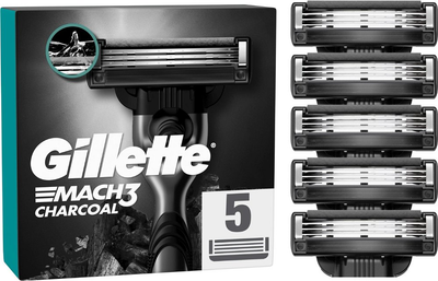 Ostrza do brzytwy Gillette Mach3 Charcoal 5 szt (8700216062770)