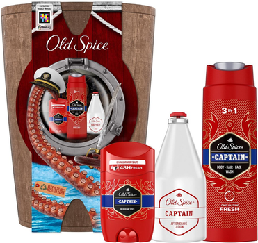 Набір Old Spice Wooden Barrel Дезодорант-стік 50 мл + Гель для душу 250 мл + Лосьйон після гоління 100 мл (8700216131315)