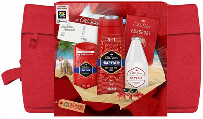 Zestaw Old Spice Captain Dezodorant w sztyfcie 50 ml + Żel pod prysznic 250 ml + Woda po goleniu 100 ml (8700216131346)