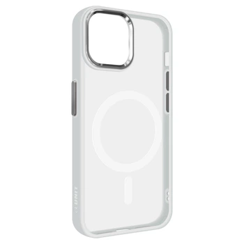 Чохол Apple iPhone 13, Unit MagSafe, Білий, прозорий, магсейф, протиударний, магнітний, панель-накладка з підтримкою MagSafe, з підтримкою бездротової зарядки, TPU+PC, захист всього корпусу, ударостійкий, ArmorStandart (ARM70445)