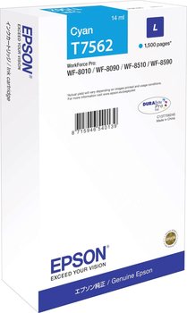 Картридж з чорнилом Epson T7562 L 14 ml Cyan (8715946540139)