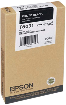Картридж з чорнилом Epson T6031 UltraСhrom K3 220 ml Чорний Фотографічний (10343864443)