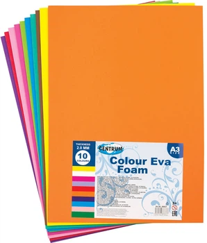 Набор фоамирана Centrum Eva Foam A3 2 мм 10 цветов (4030969888377)