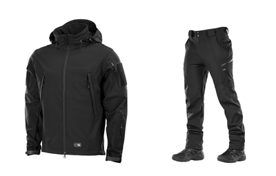 M-tac комплект куртка штаны тактические Soft Shell черные L