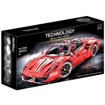 Детская машинка конструктор Technology GTE 3608 детали 1:8 красная (33-7-T5005А)