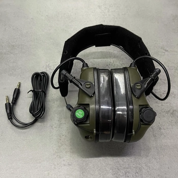 Навушники тактичні Earmor M31, активні, NRR 22, колір – Олива, активні навушники військові (243811)