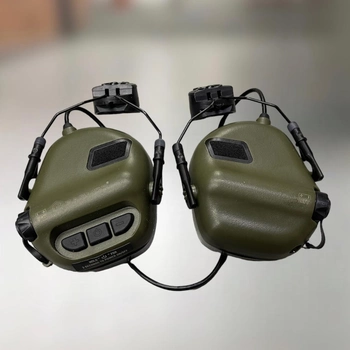 Навушники тактичні Earmor M31H, активні, з кріпленням на шолом, NRR 22, колір – Олива, активні навушники (243812)
