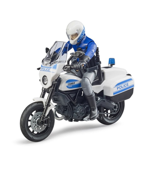 Іграшковий мотоцикл Scrambler Ducati з поліцейським (4001702627317)