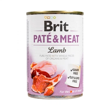 Влажный корм для собак Brit Pate & Meat Lamb 400г, с курицей и ягнеком