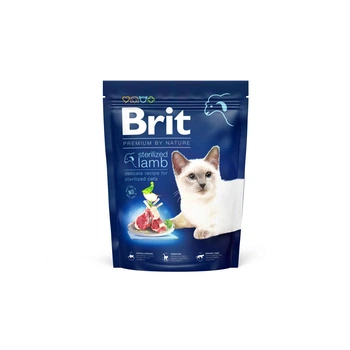Сухой корм для стелиризированных кошек Brit Premium by Nature Cat Sterilized 300г, с ягненком