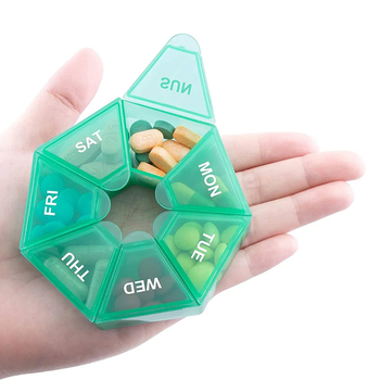 Таблетница Semi 7Days Mini Pill Box, Teal