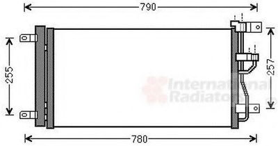 Радиатор кондиционера OPEL ANTARA/CHEV CAPT 2.2 CDTi (выр-во Van Wezel) Van Wezel (37005612)