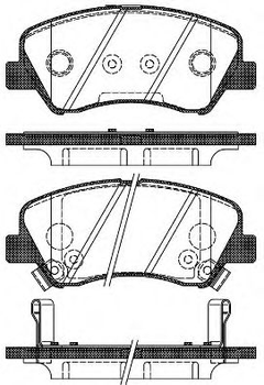 Колодки гальмівні дискові передні Hyundai Accent 11-14 (вир-во Mobis) Mobis (581011RA00)