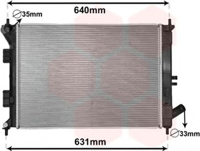 Радіатор охолодження Elantra/i30/Ceed/Soul 11- (вир-во Van Wezel) Van Wezel (82002335)