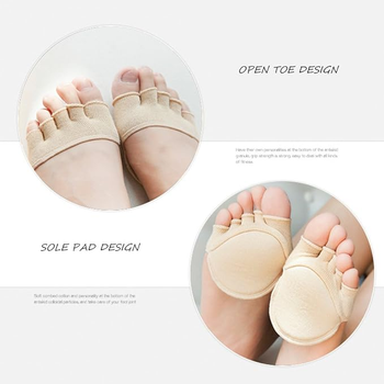 Женские полуноски с пальцами для стоп Five Finger Invisible Socks K Pain Patch LY-398