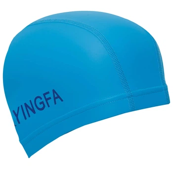 Шапочка для плавания из водонепроницаемой PU ткани YINGFA Pro (PU, Голубой) (C0077_Голубой)