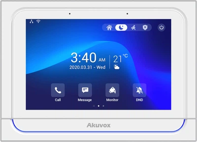 SIP-видеодомофон Akuvox X933W 7" на Android с Wi-Fi и Bluetooth White (00-00000662)