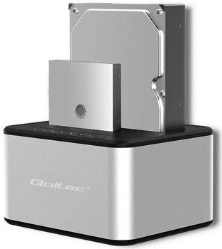 Док-станція Qoltec для 2x HDD/SSD 2.5/3.5 SATA USB 3.0 50316 (5901878503165)