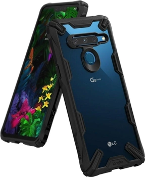 Etui plecki Ringke Fusion X do LG G8 ThinQ Black (8809659043282)