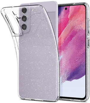 Etui plecki Spigen Liquid Crystal Glitter do Samsung Galaxy S21 FE Crystal quartz (8809756648229)