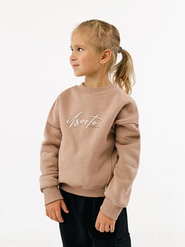 Свитшот для девочки 152 цвет бежевый Viollen Girl kids ЦБ-00230206