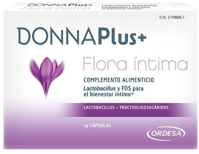 Дієтична добавка DonnaPlus Flora Intima Plus 14 капсул (8426594042448)