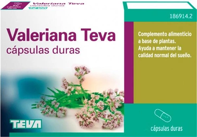 Дієтична добавка Teva Valeriana 200 мг 60 капсул (8470001869142)