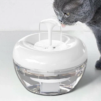 Фонтан-поилка для кошек и собак PAWOOF 1.5L с фильтром, Белый (006-WHITE)