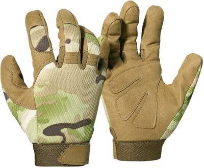 Тактические военные мужские перчатки из нейлона и закрытыми пальцами ( полнопалые ) мультикам размер L