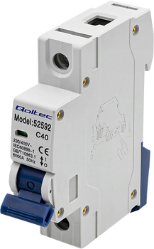Wyłącznik automatyczny Qoltec C40 Bezpiecznik AC 40 A 1P (5901878525921)