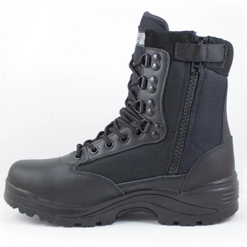 Тактические берцы Mil-Tec Tactical Boots With YKK Zipper Black Размер 42 (27 см) Waterproof со змейкой